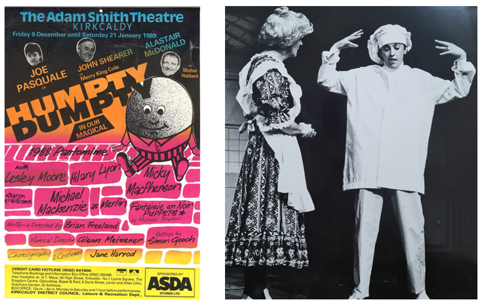 Poster for Humpty Dumpty pantomime in 1988